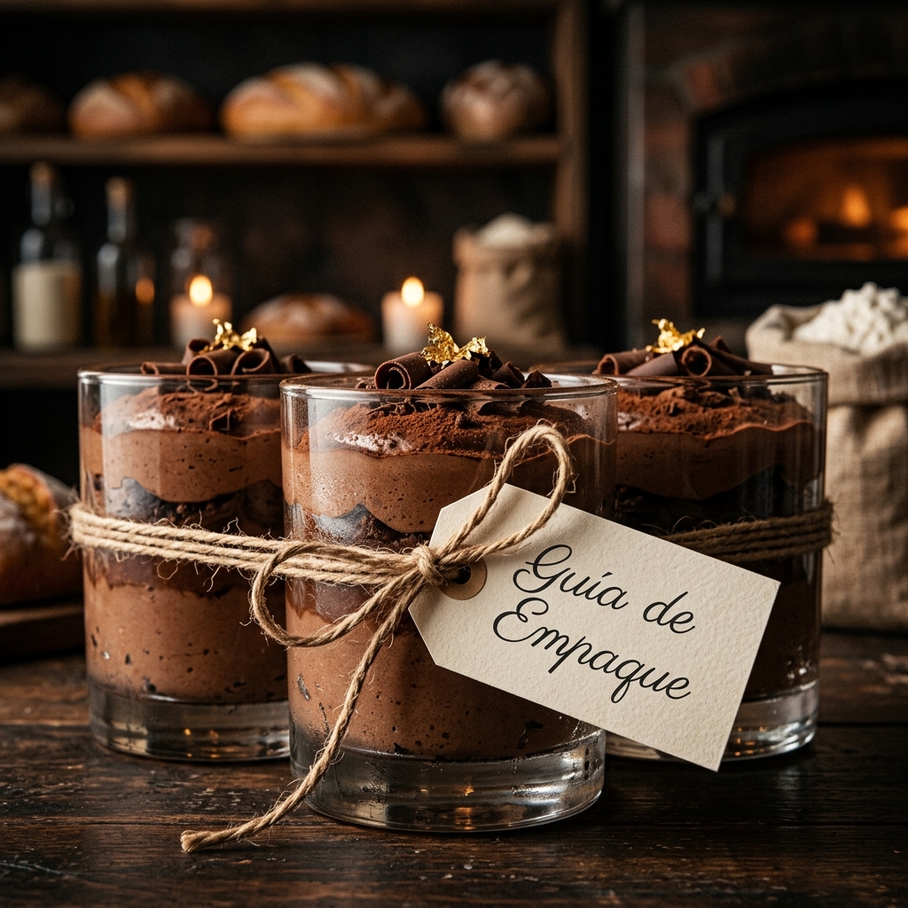 Mockup de vasos de postre empacados