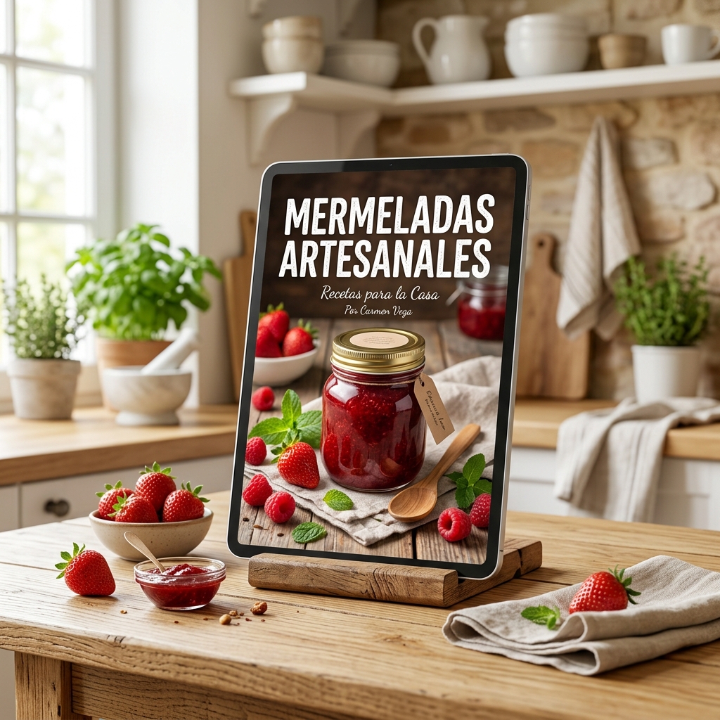 Mockup de la guía Mermeladas Artesanales